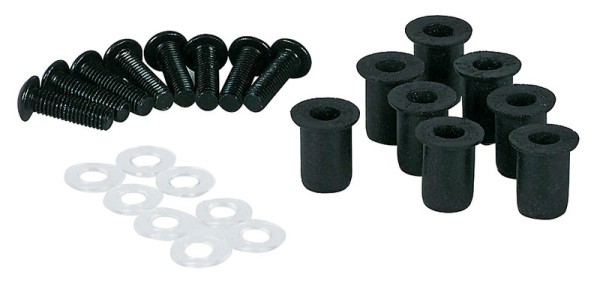 HIGHSIDER tornillos carenados de aluminio con tuercas de goma, 8 piezas, M5