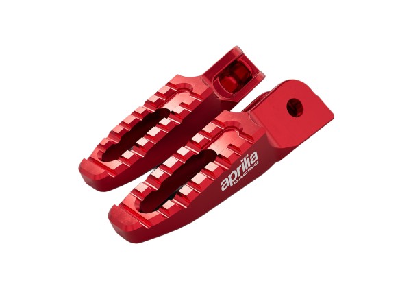 Estriberas de aluminio rojo para Aprilia 457 (24-) / Tuono 457 (25-)