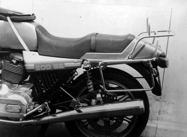 Portabultos tubular portaequipajes superior y portaequipajes lateral negro para Ducati 900 S2 (82-84)
