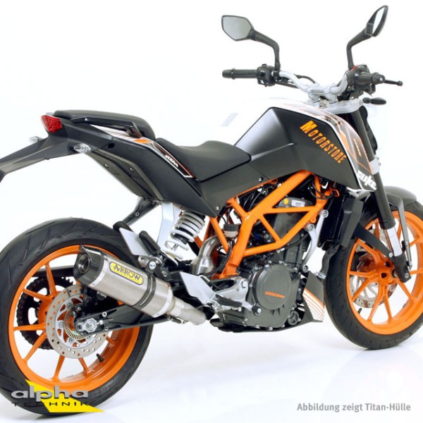 ARROW Auspuff THUNDER für KTM 125RC / 390RC / 390 Duke 2013-2016, Aluminium mit Carbon Endkappe (Nur