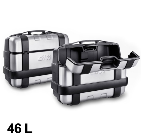 Givi Case Set Trekker 46L negro Alu Monokey