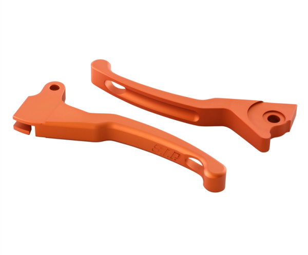 Juego palanca freno Sport Shorty para Vespa LX /LXV /S /Primavera /Sprint 50-150ccm, naranja mate