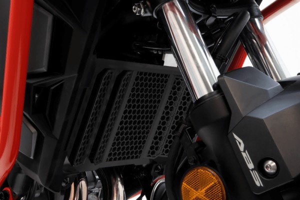 Protector de radiador para Honda CB 500 X (19-23) / NX 500 (24-) aluminio negro texturado