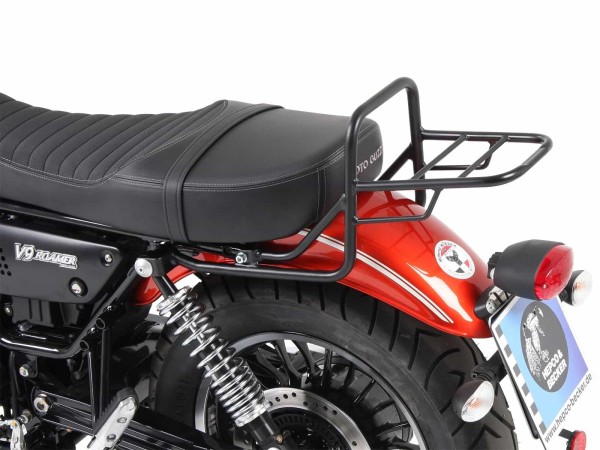 Portaequipajes tubular Topcase negro para Moto Guzzi V9 Bobber/Special Edition (21-)