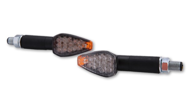 HIGHSIDER Carcasa del indicador LED Smart Peak negra / lente transparente (par), delantera y trasera