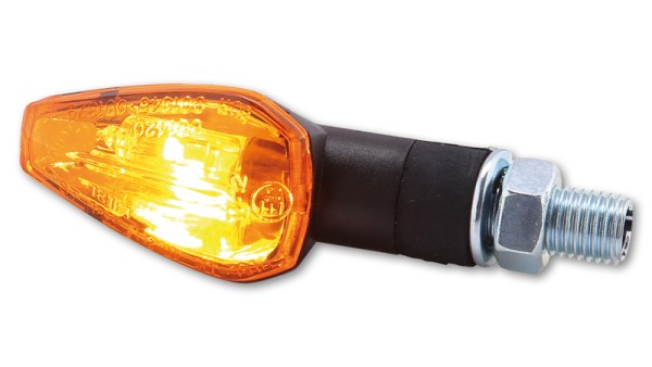 HIGHSIDER Indicador luminoso Smart Peak carcasa negra / lente naranja (par), delantero y trasero