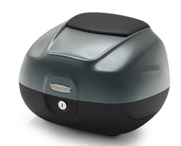Maleta superior de 37 l con respaldo para Piaggio MP3 HPE 530 Exclusive - gris titanio 742/B