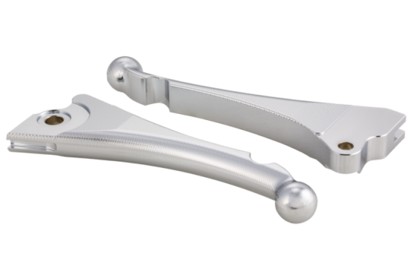 Juego de palanca de freno deportiva "Shorty 3D" izquierda/derecha para Vespa LX/LXV/S/Primavera/Sprint, plata