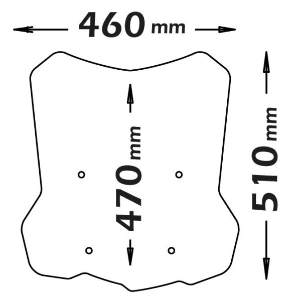 Parabrisas alto sobre soportes originales para BMW F 850 GS (18-23), ligeramente tintado