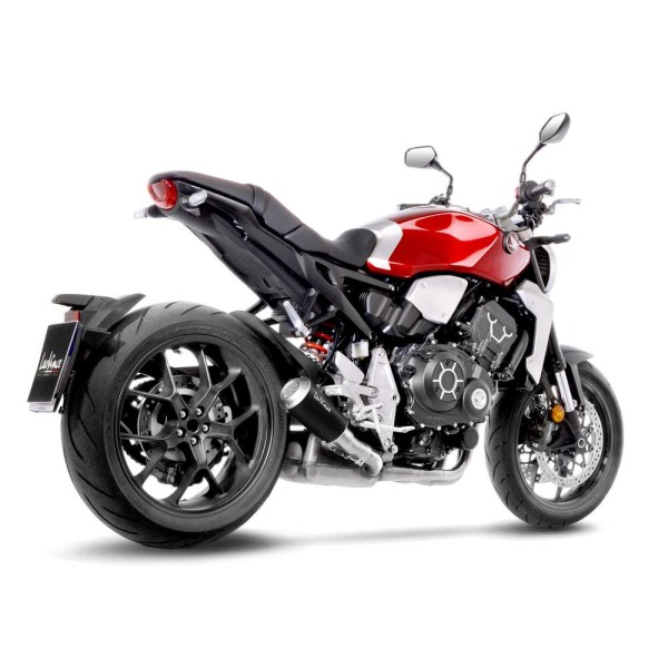 Sistema de escape LeoVince LV 10 para Honda CB 1000 R, acero inoxidable negro, slip on, Euro4+5, E-certificate