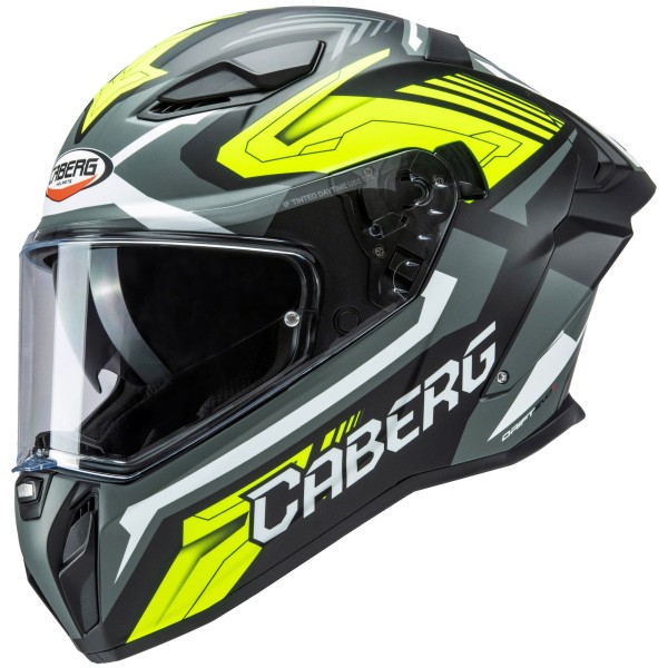 Casco Caberg Drift Evo II Jarama mate-negro/gris-fluo-amarillo