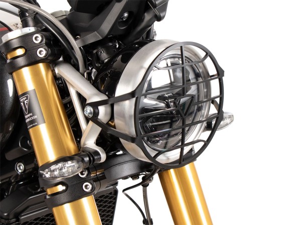Protector de faros negro para Triumph Scrambler 1200 XE (24- ) Hepco & Becker
