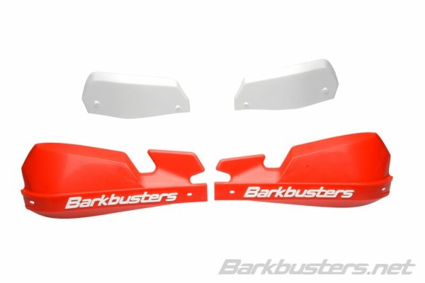 Juego de Guardamanos de Plástico Barkbusters VPS MX Sólo Deflector Rojo/Blanco
