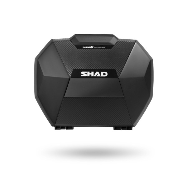 Juego de maletas laterales Shad SH38X ampliables, acabado de carbono / negro, 38 l