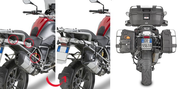 Portaequipajes lateral desmontable para BMW R 1200 GS Adventure (MY 14-18) / R 1200 GS (MY 13-18) / R 12