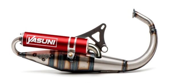Yasuni Scooter Z Komplett Auspuff - Stahl/Aluminium Rot