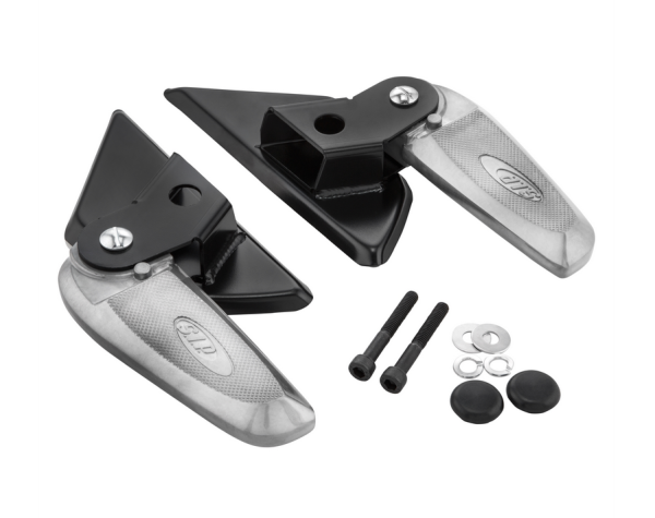 Estriberas derecha e izquierda para Vespa LX /LXV /S 50-150cc, negro/plata