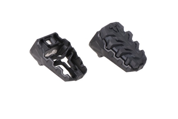 SW-Motech estriberas ajustables de acero inoxidable EVO negro para Aprilia Tuareg 660 /Rally (25-)