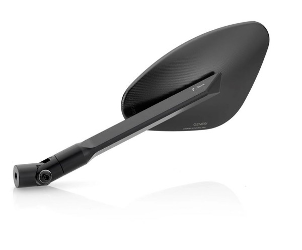 Espejo RIZOMA Genesi izquierdo para Vespa, anodizado negro