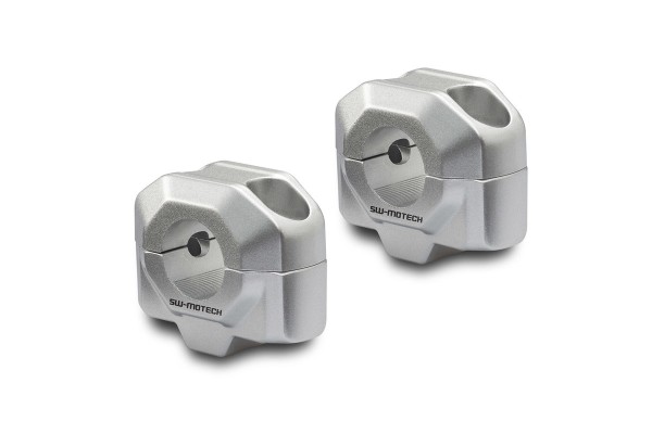 SW-Motech Elevador de manillar 25 mm plata para Moto Guzzi V7 III / IIII (850) SW Motech
