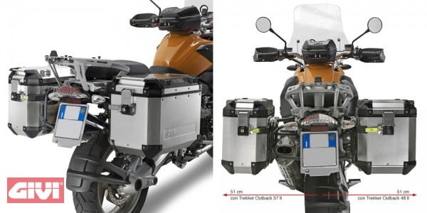 Givi Side Case Carrier Steel Tube Trekker Outback BMW R1200GS My.04-12