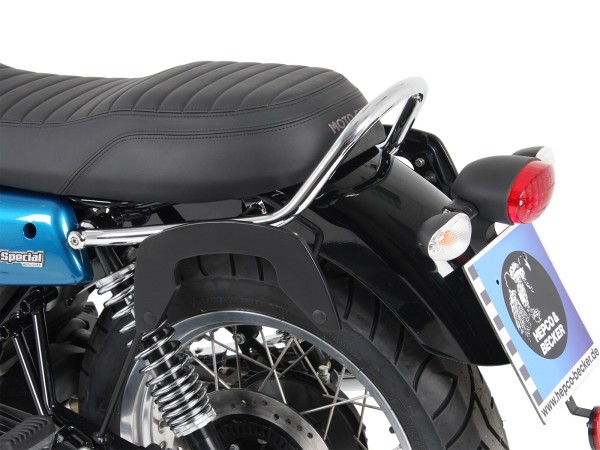 Soporte lateral C-Bow negro para V 7 III stone/ special/ Anniversario/ Racer (Bj.17-)
