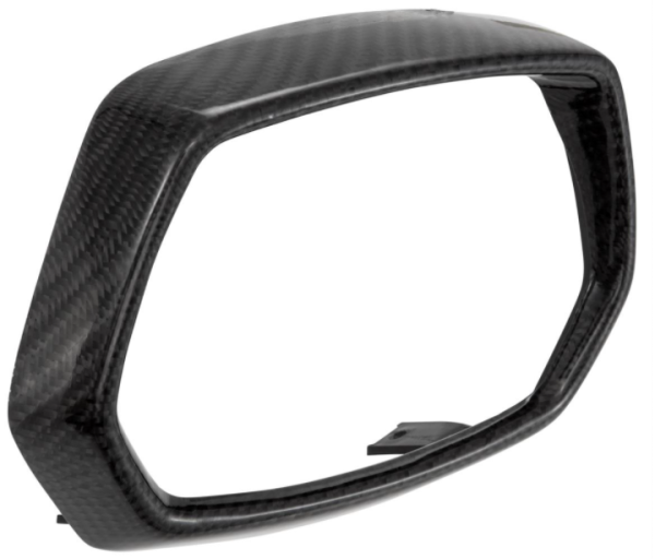 Anillo de luz negro para Vespa Sprint 50-150ccm 2T/4T ('13-'18), Carbono