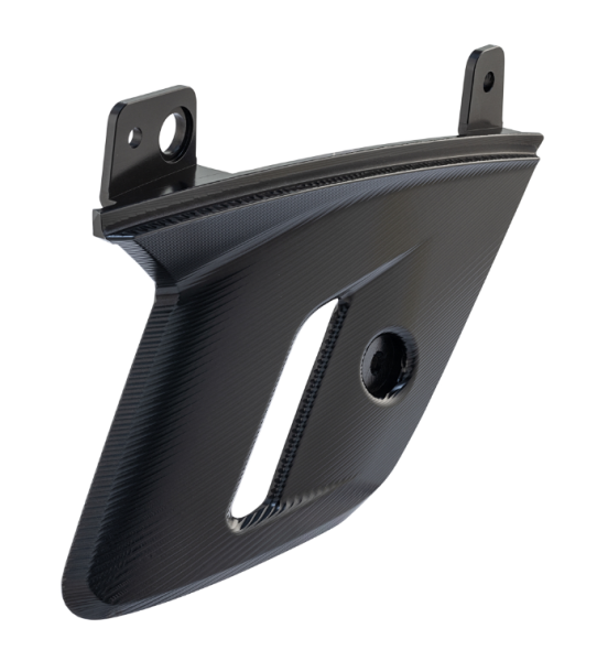 Carenado de horquilla para Vespa GTS/GTS Super 125/300cc (`22-), aluminio, anodizado negro