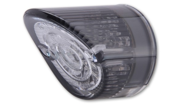 Luz trasera HIGHSIDER smart NOSE LED, gris ahumado/lente transparente