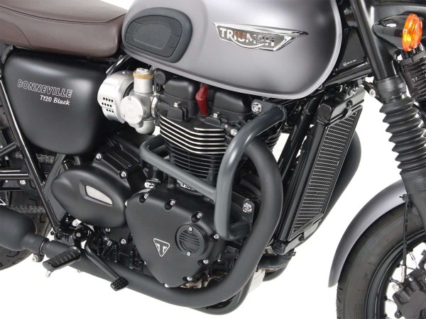Protector de motor negro para Triumph Bonneville T100 (17-) Hepco & Becker