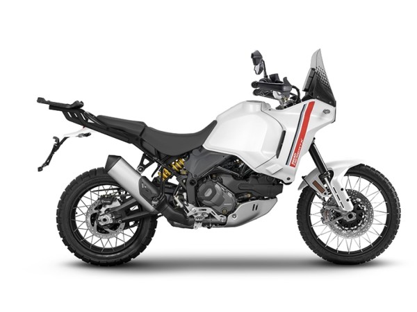 Soporte para baúl Shad, pintado de negro, para Ducati DesertX (22-)