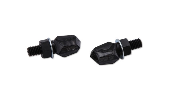 HIGHSIDER Smart Tiny Indicador LED carcasa negro / lente gris humo (par), trasero