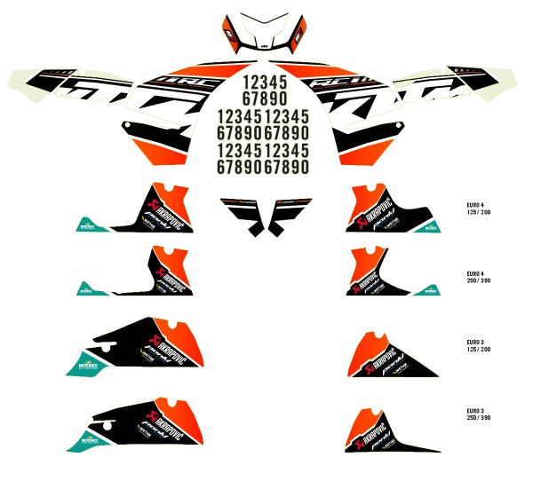 Kit de gráficos de fábrica KTM
