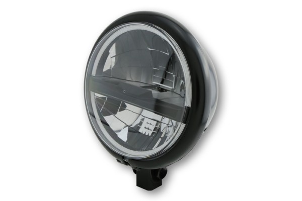 HIGHSIDER pro 5 3/4 pulgadas Faro delantero Bates Style Tipo 5 LED Negro Montaje inferior