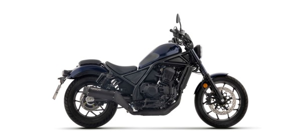 Escape ARROW REBEL DARK Slip-On con tapa de aluminio negro para Honda CMX 1100 Rebel (25-)