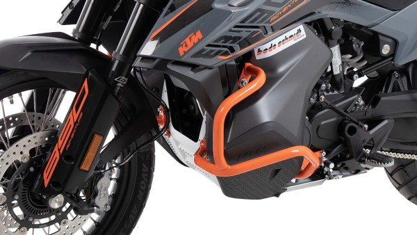 Protector de motor naranja para KTM 890 Adventure (21-) Hepco & Becker