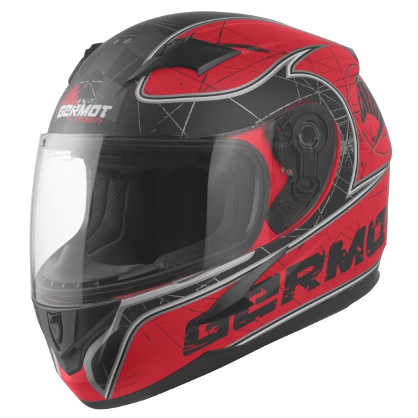 Casco Germot Junior GM 420, rojo/negro mate