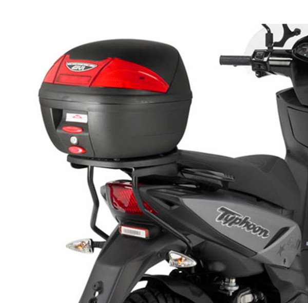 Portaequipajes Givi Topcase negro para maleta Monolock / Piaggio Typhoon 50/125 - Bj. 11