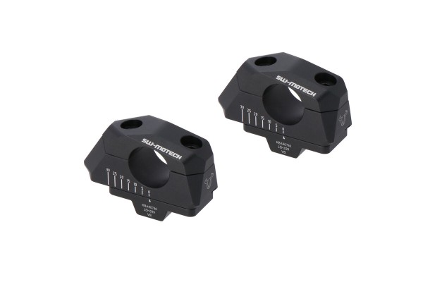 SW-Motech Reubicación variable del manillar, plata para manillar Ø 28 mm, H=28 mm para Honda XL 750 Transalp - SW Motech