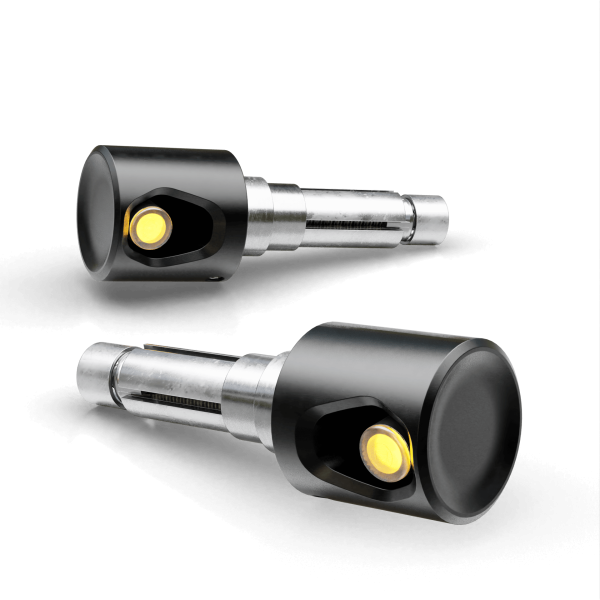 LSL ERGONIA-FLASH LED Lenkerendenblinker, schwarz Metallgehäuse, getöntes Glas, E-geprüft, Paar