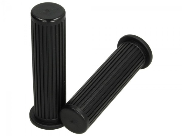 Juego de puños de goma para Vespa PX /80 / 125 / 200 - ariete Ø 22 mm, longitud: 135 mm, negro