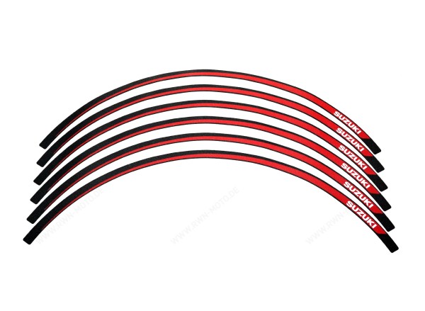 Decoración del borde de la llanta rojo/negro para Suzuki GSX-8R / GSX-8T (25-) / GSX-S 1000 GX (24-) Original