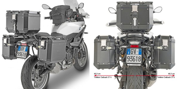 Portaequipajes lateral desmontable para Trekker Outback para BMW F 900 XR (Bj.20-) Givi