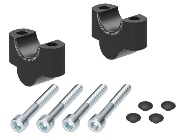 Elevador de manillar H=25 mm negro para Honda CMX 500 Rebel (17-) Hepco & Becker