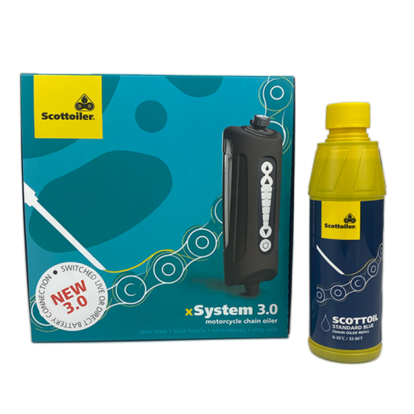 Scottoiler Xsystem 3.0 + 250 ml Aceite Estándar Azul