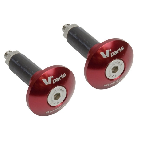 V PARTS protector extremo manillar Ø12-18mm rojo