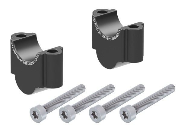 Elevador de manillar H=30 mm negro para BMW R 1200 GS (04-07) Hepco & Becker