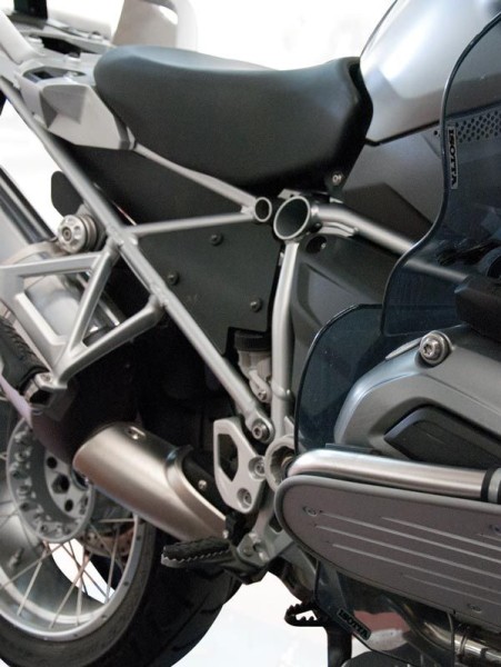 Protección antisalpicaduras lateral trasera para BMW R 1200 GS LC (13-16) - con ESA, par, negro mate