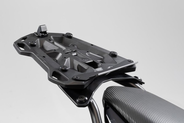 Placa adaptadora SW-Motech negra para portaequipajes STREET-RACK para Givi/Kappa con monobloque