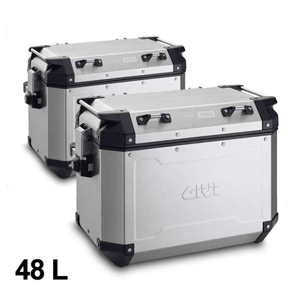 Juego de maletas laterales de aluminio Givi Trekker Outback 48L Monokey